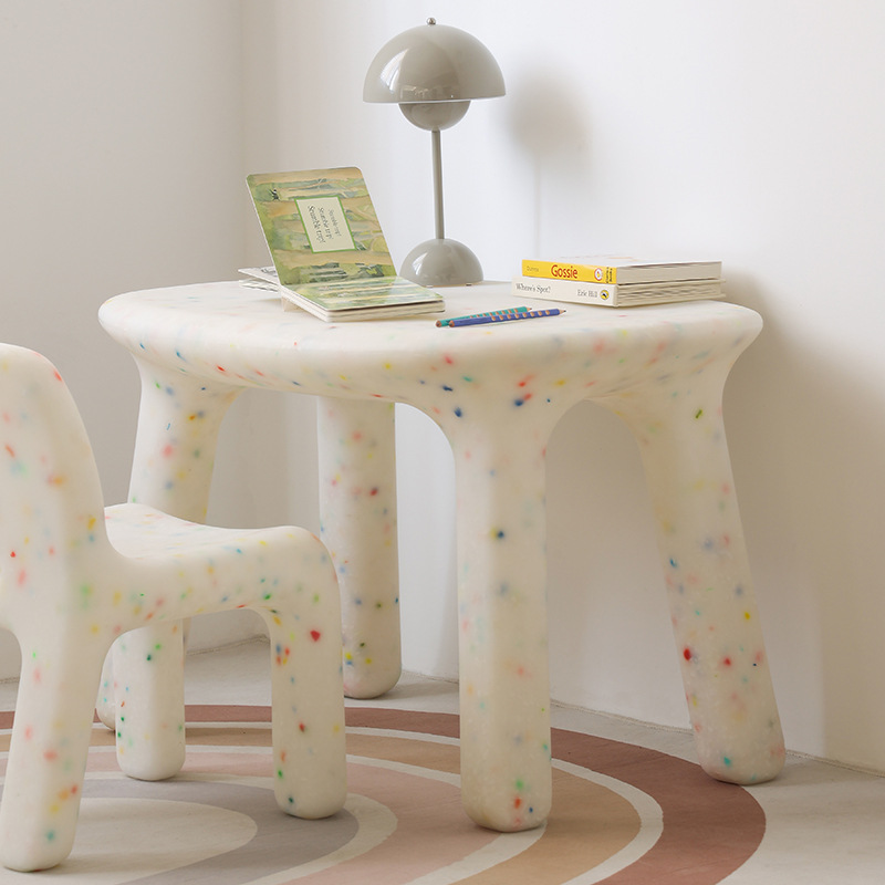Kids Outdoor Furniture Set - Kinder-Schreibtisch- und Stuhl-Set mit Rückenlehne, niedriger