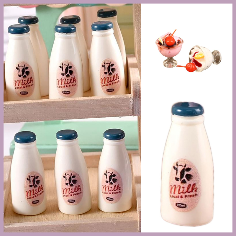 Kids Outdoor Kitchen Accessories - Miniatur Lebensmittel Modell Spielzeug Milch Flasche